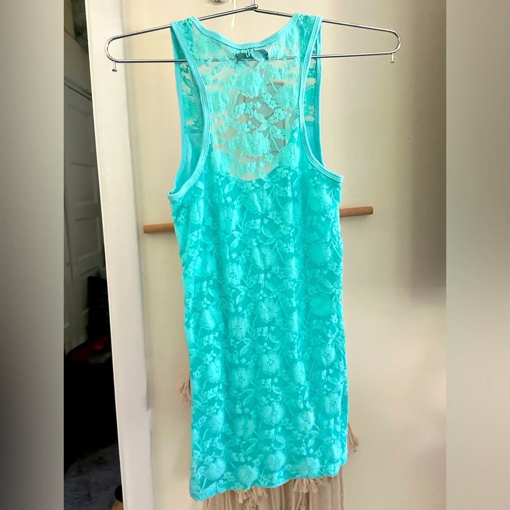 Ribbed Tank with Full Lace Back